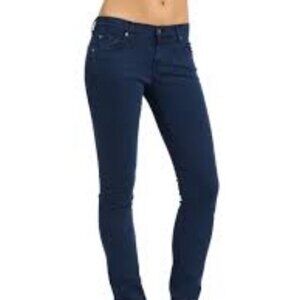 𝅺7 For All Mankind Roxanne Dark Wash Straight Leg Jeans Size 25